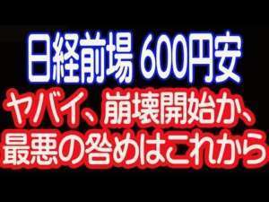 ⒐/28 株式緊急速報、日経600円安で、市場は壊れたか？暴落はこれから。【30年現役マネージャーのテクニカルで相場に勝つ】