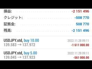 ドル円天井ロングで215万ゼロカット!ホテルで号泣