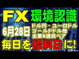 FX 環境認識★2023年6月28日(水) トレードで毎日を給料日にしよう!USDJPY・USDCAD・EURUSD・NZDUSD・USDCHF・AUDUSD・GBPUSD・XAUUSD