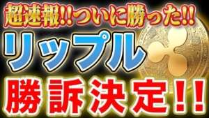 リップル【超緊急速報!!】"見逃し厳禁"ついにリップル社が悲願の勝利!!【仮想通貨/暗号通貨】【ビットコイン/XRP】