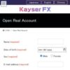 Open Real Account | KAYSER FX